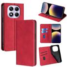 For Redmi Note 14 Pro 4G Skin Feel Magnetic Leather Phone Case(Red) - 1