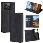 For Redmi Note 14 4G 164.84mm Skin Feel Magnetic Leather Phone Case(Black) - 1