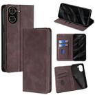For Redmi A5 4G 171.7mm Skin Feel Magnetic Leather Phone Case(Dark Brown) - 1
