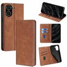 For Redmi A5 4G 171.7mm Skin Feel Magnetic Leather Phone Case(Light Brown) - 1