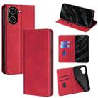 For Redmi A5 4G 171.7mm Skin Feel Magnetic Leather Phone Case(Red) - 1
