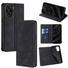 For Redmi A5 4G 171.7mm Skin Feel Magnetic Leather Phone Case(Black) - 1