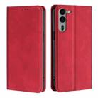 For Fujitsu Arrows We2 Plus Skin Feel Magnetic Leather Phone Case(Red) - 1