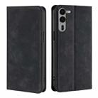 For Fujitsu Arrows We2 Plus Skin Feel Magnetic Leather Phone Case(Black) - 1