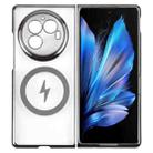 For vivo X Fold3 6D Glossy Electroplated PC MagSafe Phone Case(Meteorite Black) - 1