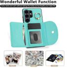 For Samsung Galaxy S25 Ultra 5G Ring Holder Card Bag Skin Feel Phone Case(Green) - 2