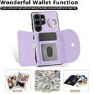 For Samsung Galaxy S25 Ultra 5G Ring Holder Card Bag Skin Feel Phone Case(Purple) - 2