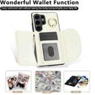 For Samsung Galaxy S25 Ultra 5G Ring Holder Card Bag Skin Feel Phone Case(White) - 2