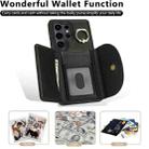 For Samsung Galaxy S25 Ultra 5G Ring Holder Card Bag Skin Feel Phone Case(Black) - 2