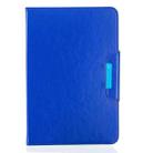 For 7 inch Tablets Universal Solid Color Horizontal Flip Leather Case with Card Slots & Holder & Wallet(Dark Blue) - 2