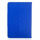 For 7 inch Tablets Universal Solid Color Horizontal Flip Leather Case with Card Slots & Holder & Wallet(Dark Blue) - 3