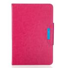 For 7 inch Tablets Universal Solid Color Horizontal Flip Leather Case with Card Slots & Holder & Wallet(Rose Red) - 2