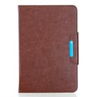 For 7 inch Tablets Universal Solid Color Horizontal Flip Leather Case with Card Slots & Holder & Wallet(Brown) - 2