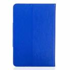 For 8 inch Tablets Universal Solid Color Horizontal Flip Leather Case with Card Slots & Holder & Wallet(Dark Blue) - 3