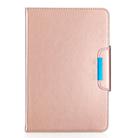 For 8 inch Tablets Universal Solid Color Horizontal Flip Leather Case with Card Slots & Holder & Wallet(Rose Gold) - 1