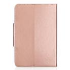 For 8 inch Tablets Universal Solid Color Horizontal Flip Leather Case with Card Slots & Holder & Wallet(Rose Gold) - 2