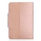 For 8 inch Tablets Universal Solid Color Horizontal Flip Leather Case with Card Slots & Holder & Wallet(Rose Gold) - 3