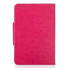 For 8 inch Tablets Universal Solid Color Horizontal Flip Leather Case with Card Slots & Holder & Wallet(Rose Red) - 3