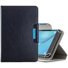 For 8 inch Tablets Universal Solid Color Horizontal Flip Leather Case with Card Slots & Holder & Wallet(Black) - 1