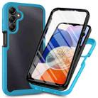 For Samsung Galaxy A25 5G Starry Sky Solid Color Series PC + TPU Phone Case with PET Film(Sky Blue) - 1