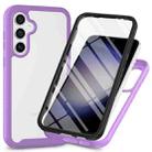 For Samsung Galaxy A55 5G Starry Sky Solid Color Series PC + TPU Phone Case with PET Film(Purple) - 1
