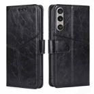 For Sony Xperia 1 VI Geometric Stitching Leather Phone Case(Black) - 1