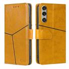 For Sony Xperia 1 VI Geometric Stitching Leather Phone Case(Yellow) - 1