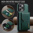 For iPhone 16 Pro Max DG.MING M6 Series RFID Tri-fold Card Bag Removable Leather Phone Case(Green) - 2