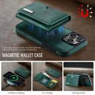 For iPhone 16 Pro Max DG.MING M6 Series RFID Tri-fold Card Bag Removable Leather Phone Case(Green) - 3