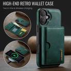 For iPhone 16 Plus DG.MING M6 Series RFID Tri-fold Card Bag Removable Leather Phone Case(Green) - 2