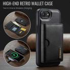 For iPhone 16e DG.MING M6 Series RFID Tri-fold Card Bag Removable Leather Phone Case(Black) - 2