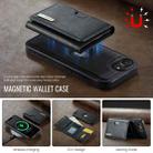 For iPhone 16e DG.MING M6 Series RFID Tri-fold Card Bag Removable Leather Phone Case(Black) - 3