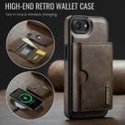 For iPhone 16e DG.MING M6 Series RFID Tri-fold Card Bag Removable Leather Phone Case(Coffee) - 2