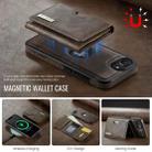 For iPhone 16e DG.MING M6 Series RFID Tri-fold Card Bag Removable Leather Phone Case(Coffee) - 3
