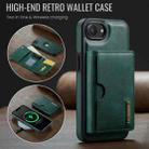 For iPhone 16e DG.MING M6 Series RFID Tri-fold Card Bag Removable Leather Phone Case(Green) - 2
