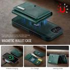 For iPhone 16e DG.MING M6 Series RFID Tri-fold Card Bag Removable Leather Phone Case(Green) - 3