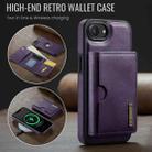 For iPhone 16e DG.MING M6 Series RFID Tri-fold Card Bag Removable Leather Phone Case(Purple) - 2