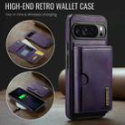 For Google Pixel 9 Pro XL DG.MING M6 Series RFID Tri-fold Card Bag Removable Leather Phone Case(Purple) - 2