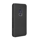 For Fujitsu Arrows Be4 (F-41A) Carbon Fiber Texture Horizontal Flip TPU + PC + PU Leather Case with Card Slot(Black) - 3