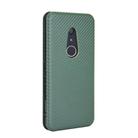 For Fujitsu Arrows Be4 (F-41A) Carbon Fiber Texture Horizontal Flip TPU + PC + PU Leather Case with Card Slot(Green) - 3