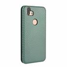 For Fujitsu Arrows RX (Arrows M05) Carbon Fiber Texture Horizontal Flip TPU + PC + PU Leather Case with Card Slot(Green) - 3