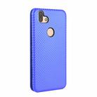 For Fujitsu Arrows RX (Arrows M05) Carbon Fiber Texture Horizontal Flip TPU + PC + PU Leather Case with Card Slot(Blue) - 3