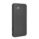 For Fujitsu Arrows U / 801FJ / Arrows J Carbon Fiber Texture Horizontal Flip TPU + PC + PU Leather Case with Card Slot(Black) - 3