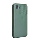 For Fujitsu Arrows U / 801FJ / Arrows J Carbon Fiber Texture Horizontal Flip TPU + PC + PU Leather Case with Card Slot(Green) - 3