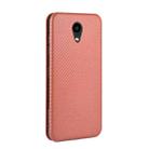 For Kyocera DIGNO BX Carbon Fiber Texture Horizontal Flip TPU + PC + PU Leather Case with Card Slot(Brown) - 3