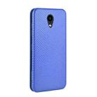 For Kyocera DIGNO BX Carbon Fiber Texture Horizontal Flip TPU + PC + PU Leather Case with Card Slot(Blue) - 3