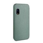 For Rakuten mini Carbon Fiber Texture Horizontal Flip TPU + PC + PU Leather Case with Card Slot(Green) - 3