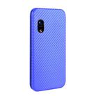 For Rakuten mini Carbon Fiber Texture Horizontal Flip TPU + PC + PU Leather Case with Card Slot(Blue) - 3