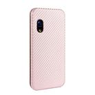 For Rakuten mini Carbon Fiber Texture Horizontal Flip TPU + PC + PU Leather Case with Card Slot(Pink) - 3