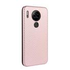 For Blackview A80 Carbon Fiber Texture Horizontal Flip TPU + PC + PU Leather Case with Card Slot(Pink) - 3